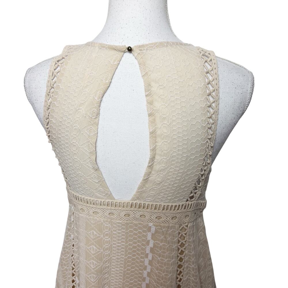 Free People Wherever You Go Ivory Mini Dress Women's Size 4 - Picture 3 of 8